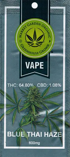 Cannabis Package with White Doranix Ink Printed On It